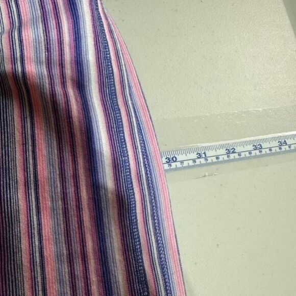 T by Talbots Women's Striped 3/4 Sleeve V-Neck Blouse Top Blue Pink Size Plus 2X - Picture 7 of 7